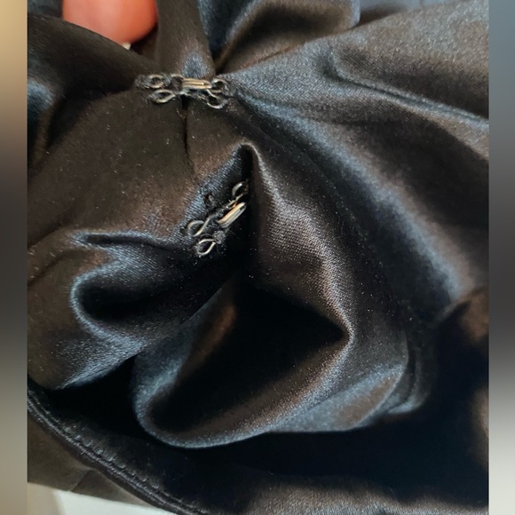 ECI Black Blazer Jacket 100% Silk with Notched Lapel Size 4 - Picture 4 of 16